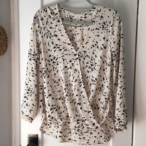 Lush blouse size M black and white long sleeve